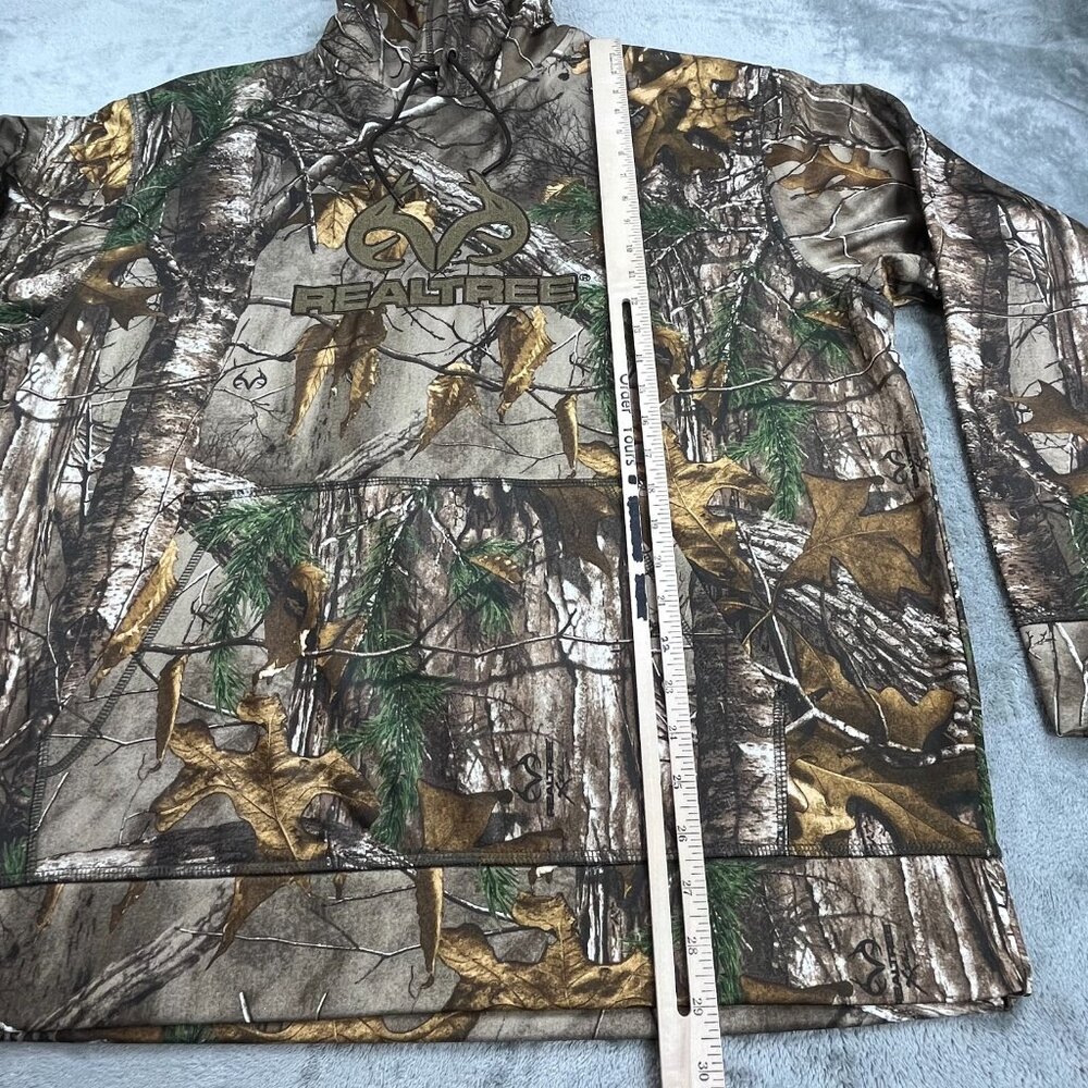 Realtree Edge Pullover Hoodie Mens L Brown Camouflage Fleece Hunting Y2K Fishing - Picture 5 of 9